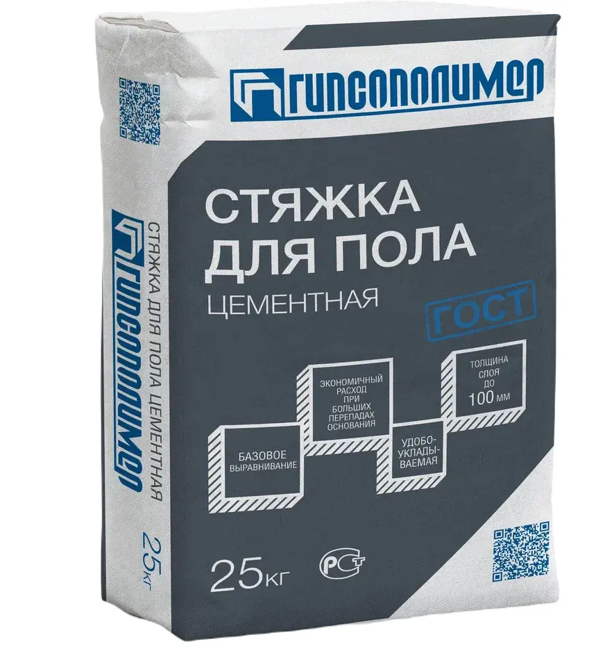 Изображение товара Стяжка для пола Гипсополимер 25 кг