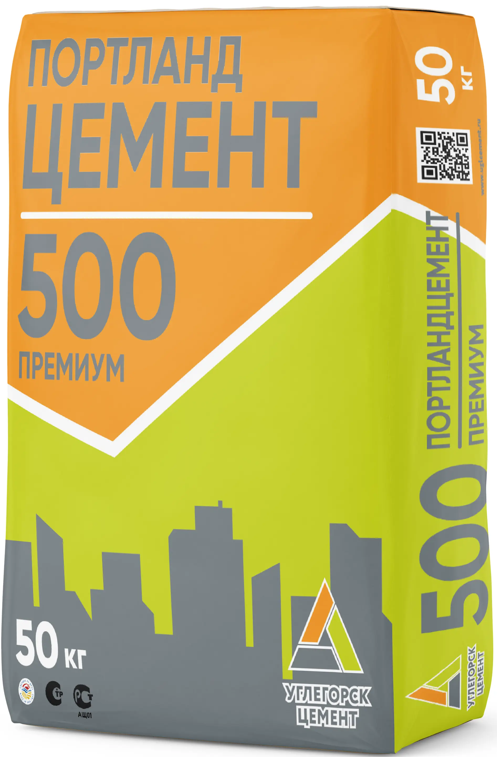 Изображение товара Портландцемент Углегорскцемент М500 ЦЕМ II/А-Г 42.5 Н 50 кг