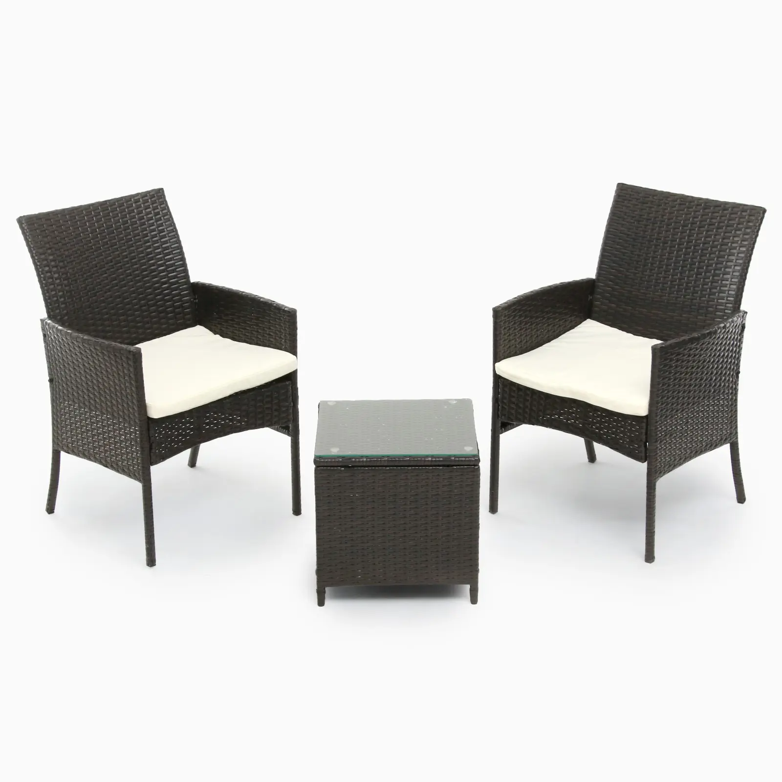 Изображение товара Садовая мебель для отдыха Клик мебель 9776811 металл черный:стол, 2 стула