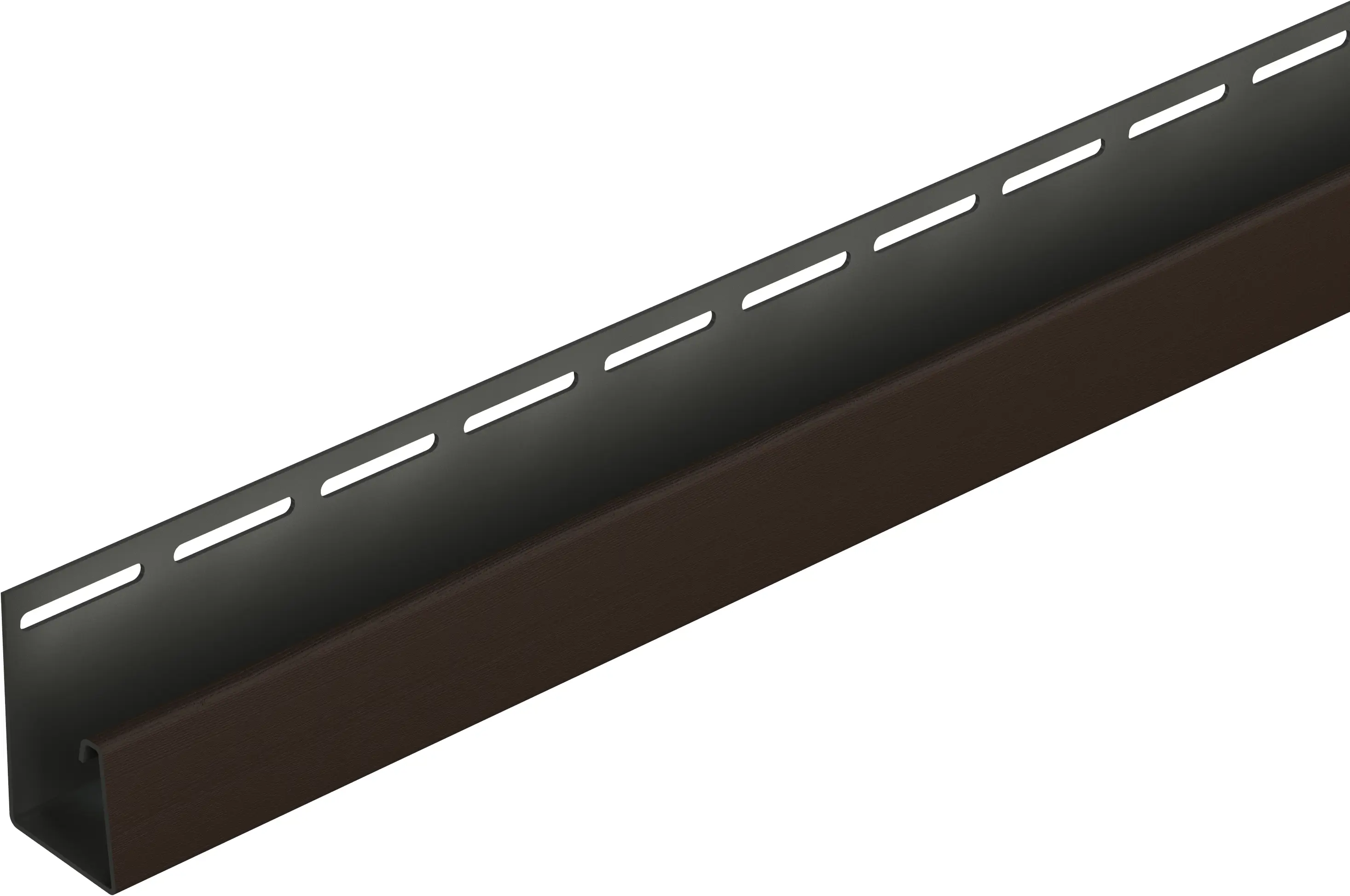 Изображение товара J-профиль для фасадных панелей Dacha, 3 м, тёмно-коричневый