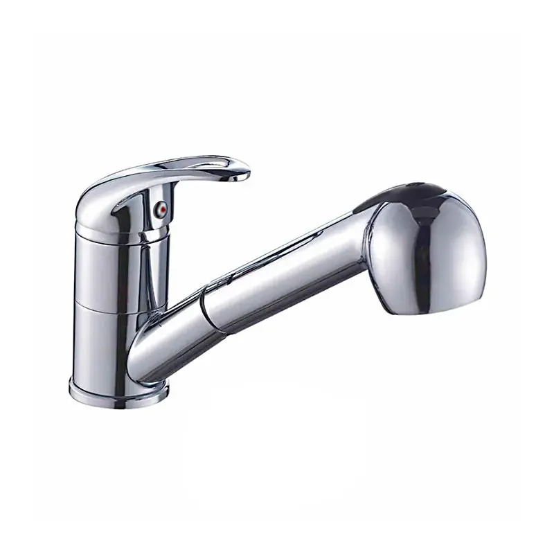 Изображение товара Смеситель для кухни с выдвижным изливом Frap F6003 латунь Серый