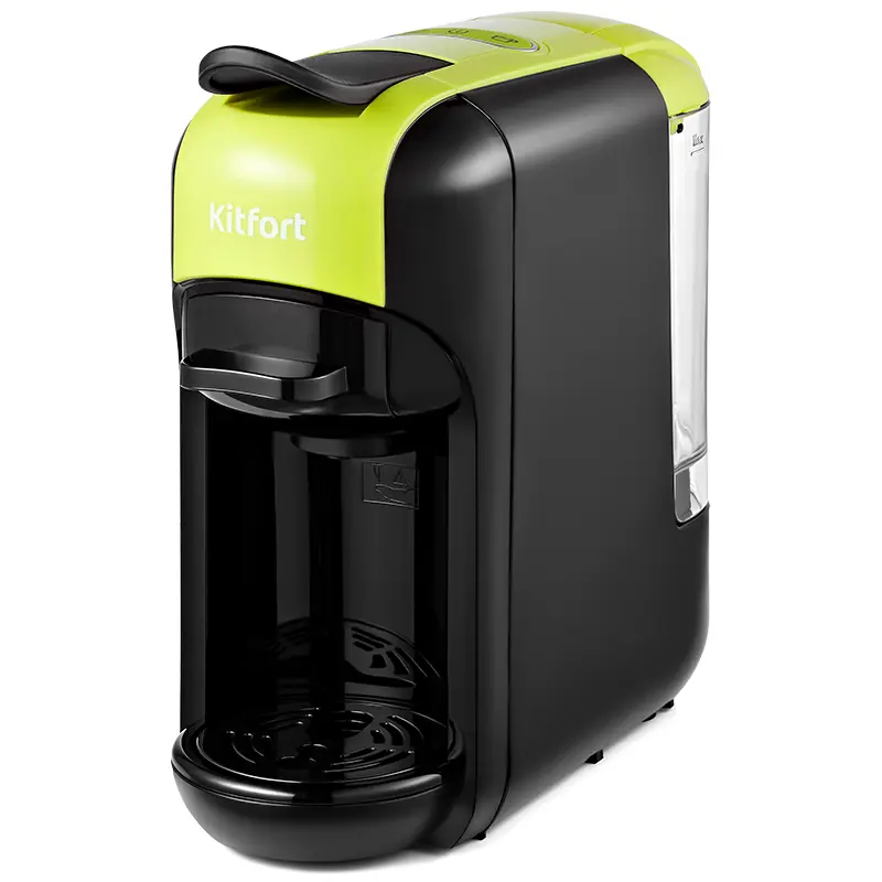 Изображение товара Капсульная кофеварка Kitfort КТ-7105-2 11.5x25x28 см цвет салатовый/черный