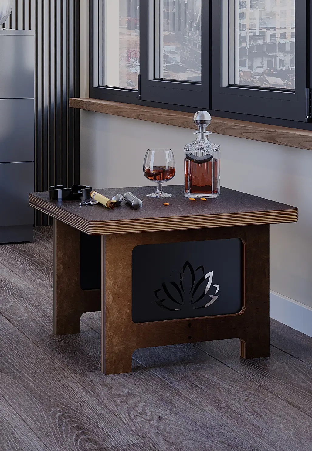 Изображение товара Нераздвижной садовый стол Indspace Классика 58 см x 58 см x 40 см дерево коричневый