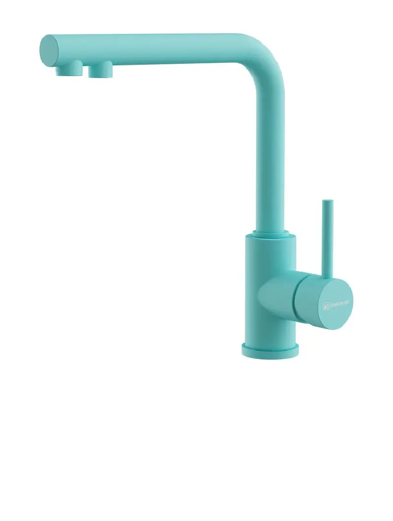 Изображение товара Однорычажный смеситель для кухни Omoikiri Plus-az голубой 25 см