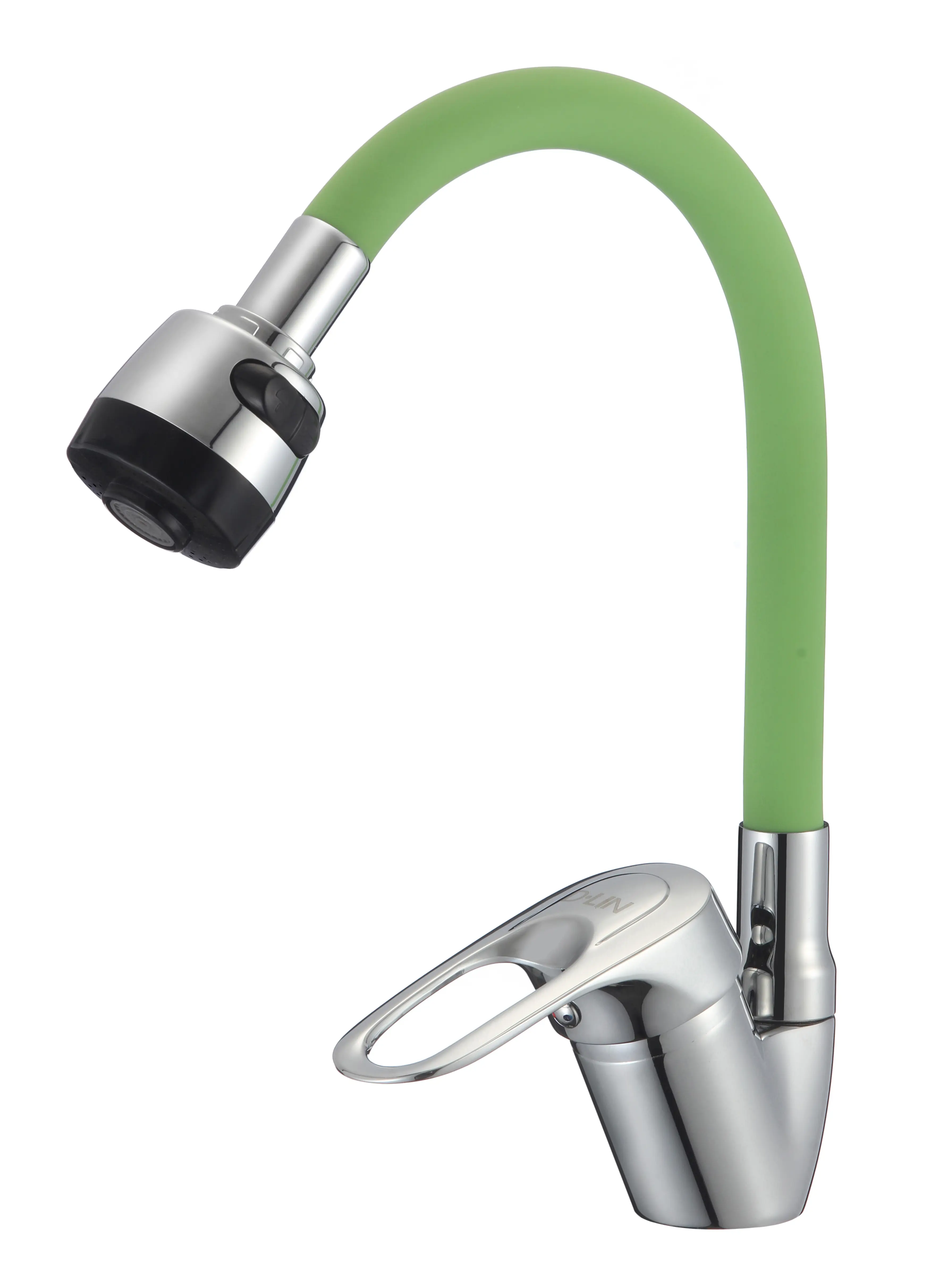 Изображение товара Смеситель для кухни однорычажный D-lin D150628-5t излив 19.2 см цвет зеленый