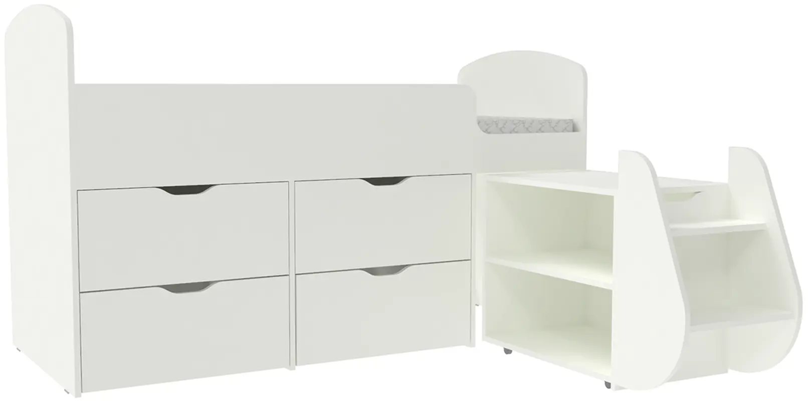 Изображение товара Кровать Кариви Малыш 7 164x101x74 см цвет белый