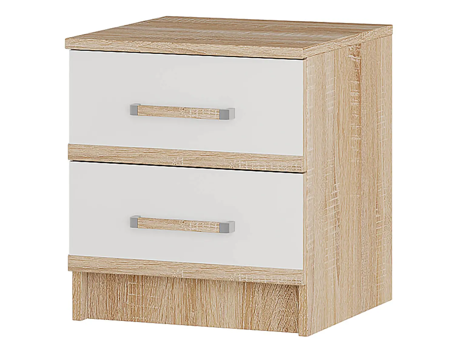 Изображение товара Тумба прикроватная Мебелони МС Сакура 40x45x41 см белый и дуб сонома