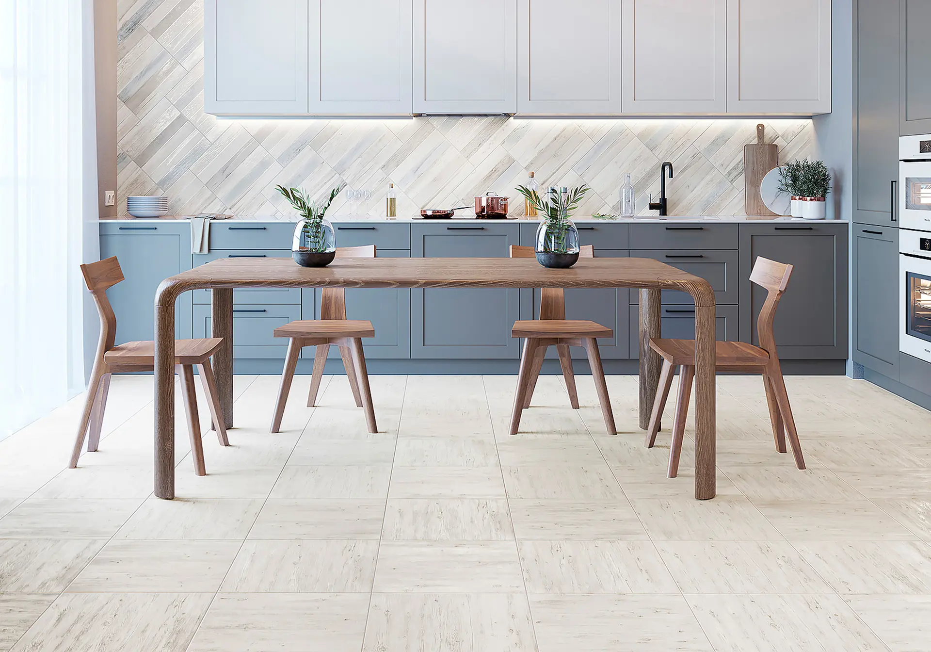 Изображение товара Керамогранит New trend Paintwood beige 41x41 см, эффект дерева, морозостойкий