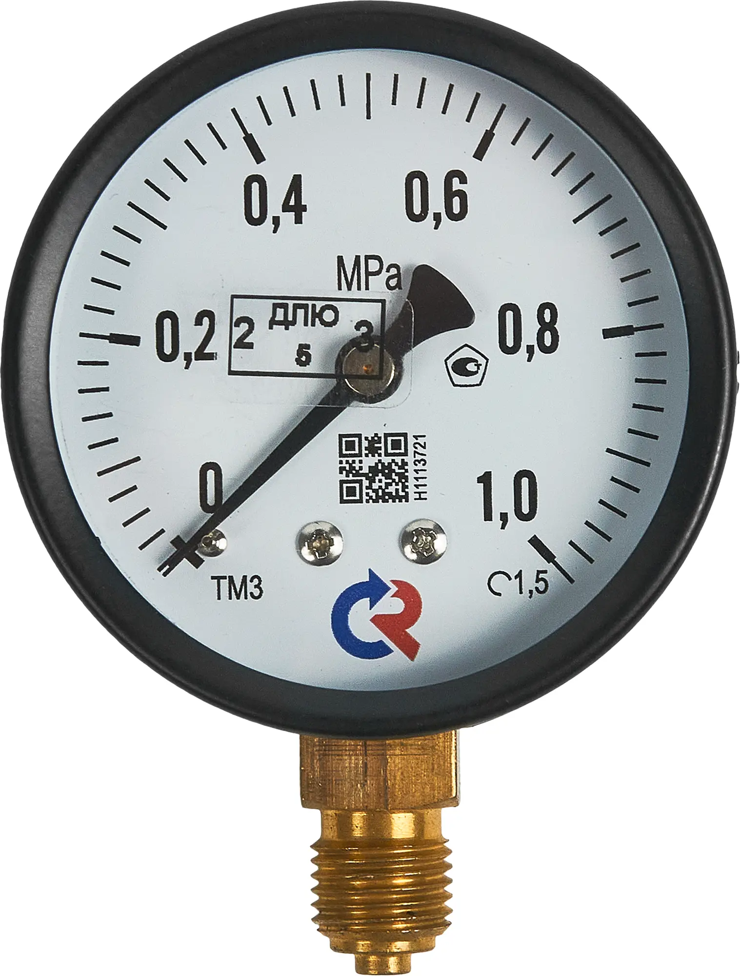 Изображение товара Манометр радиальный Росма ТМ-310Р.00 10 бар 1/4 дюйма 63 мм для промышленности и быта