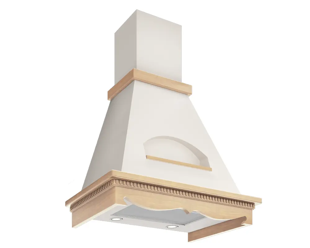 Изображение товара Наклонная вытяжка Elikor Бельведер 60П-650-П3Д 66 см цвет бежевый/дуб