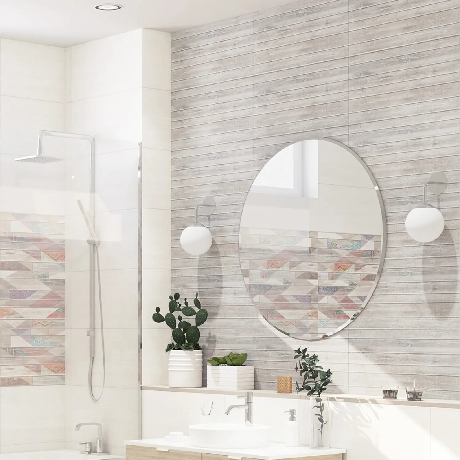 Изображение товара Плитка настенная Azori Shabby 31.5x63 см дерево серый для стен кухни и ванной