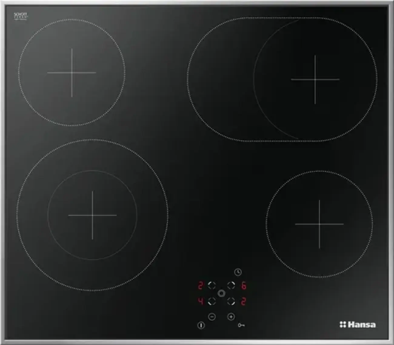 Изображение товара Электрическая варочная панель Hansa BHCI66708 57.60 см 4 конфорки цвет черный