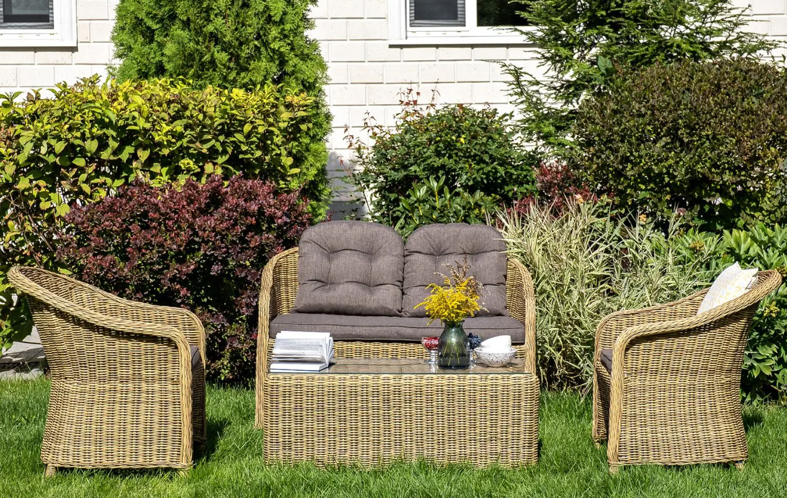 Изображение товара Садовая мебель для отдыха 4sis Равенна полиэстер бежевый 4 предмета