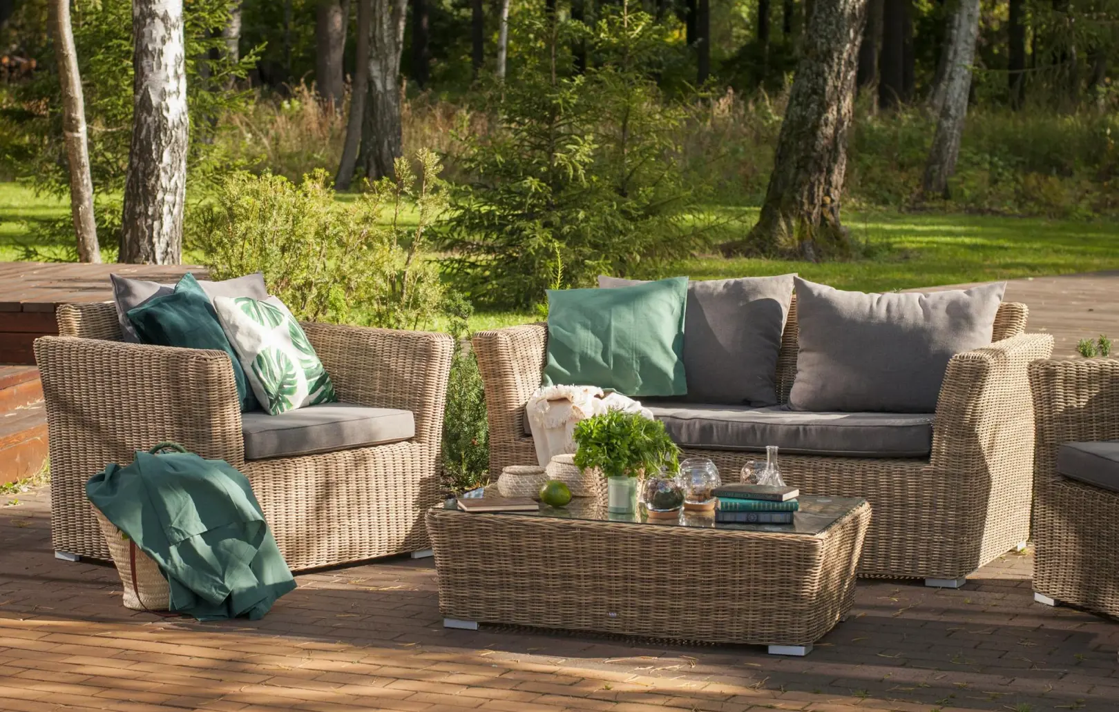 Изображение товара Садовая мебель для отдыха 4sis Капучино Сингл полиэстер бежевый 4 предмета