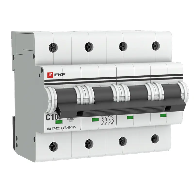 Изображение товара Автоматический выключатель Ekf PROxima ВА 47-125 4P C100 А 15 кА mcb47125-4-100C