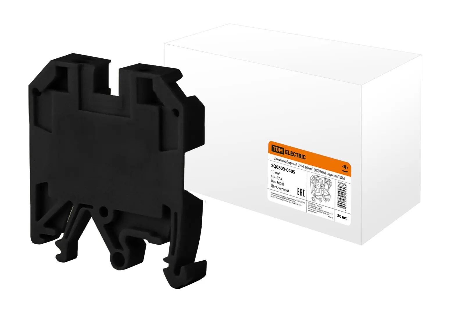 Изображение товара Зажим наборный Tdm Electric ЗНИ-10 мм² JXB70А цвет черный 30 шт.