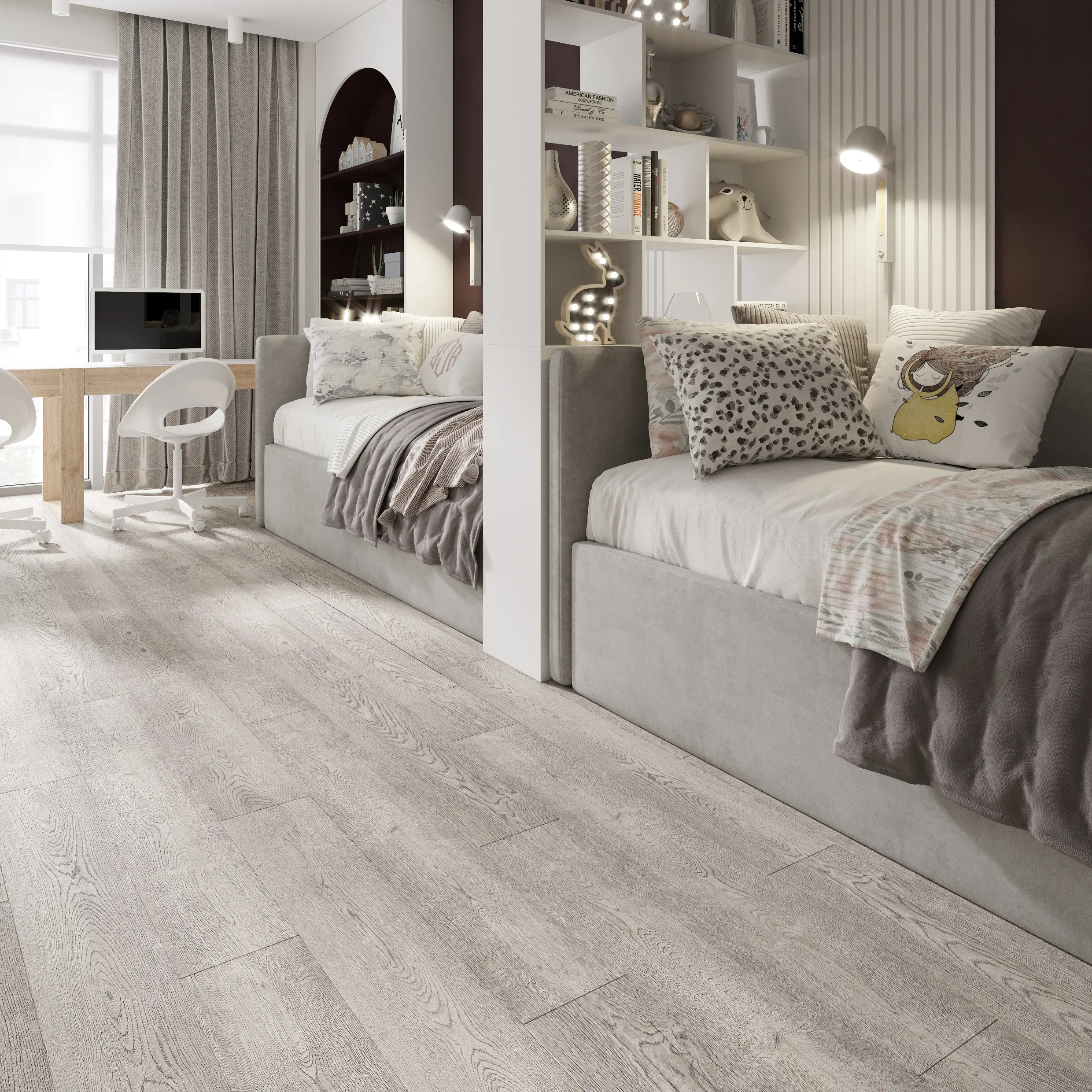 Изображение товара SPC плитка ALIXFLOOR City Line Дуб Йоркширский серый, 5 мм, 2 м²