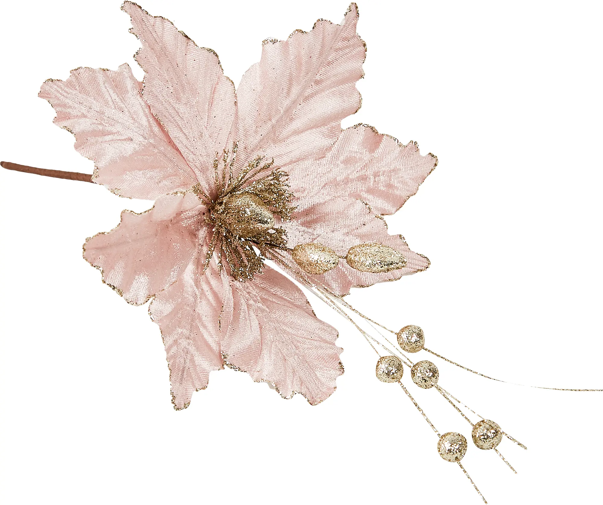 Изображение товара Новогоднее украшение Цветок декоративный 40 см