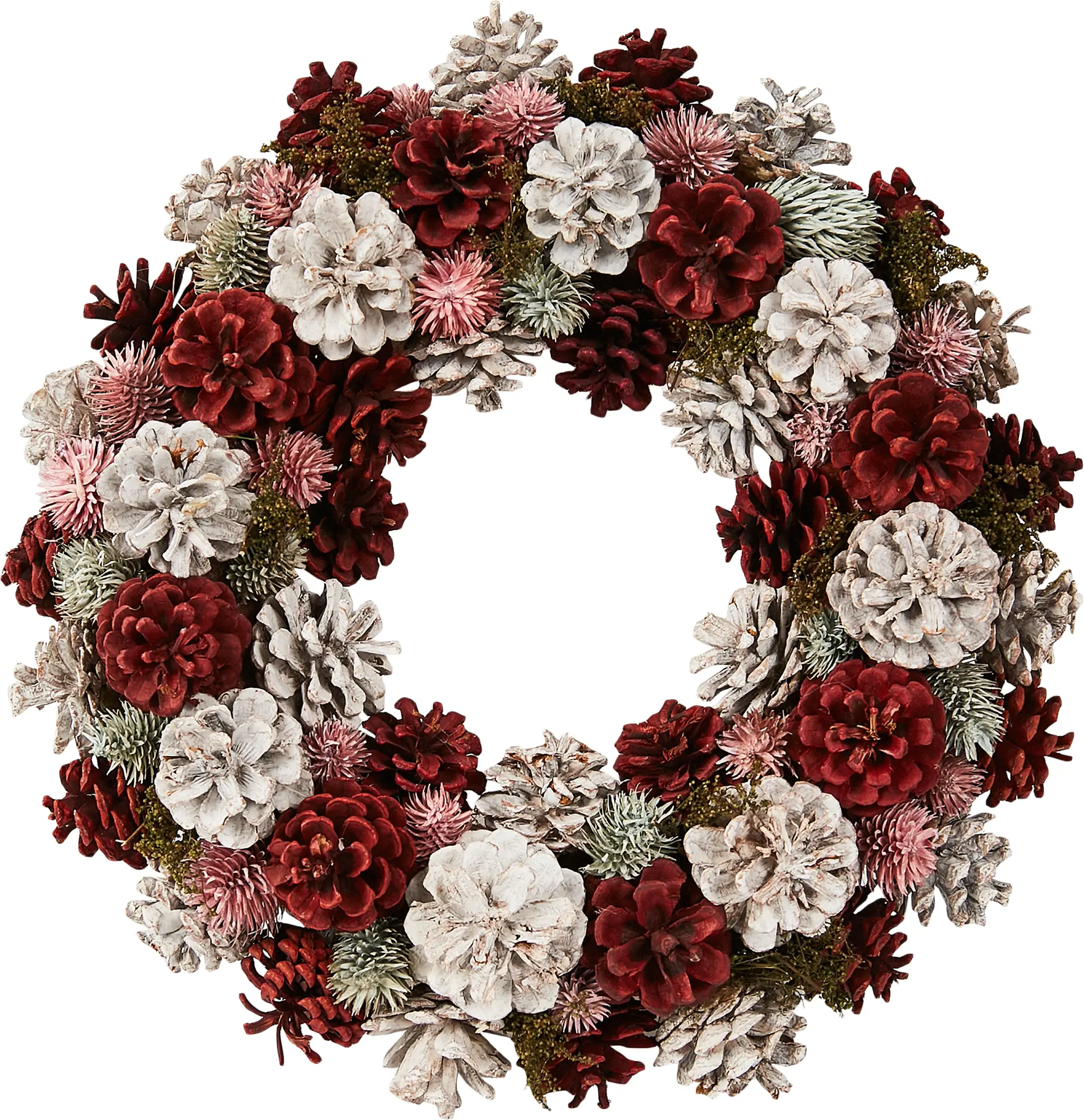 Изображение товара Декоративное украшение Венок рождественский 30.5 см цвет розовый