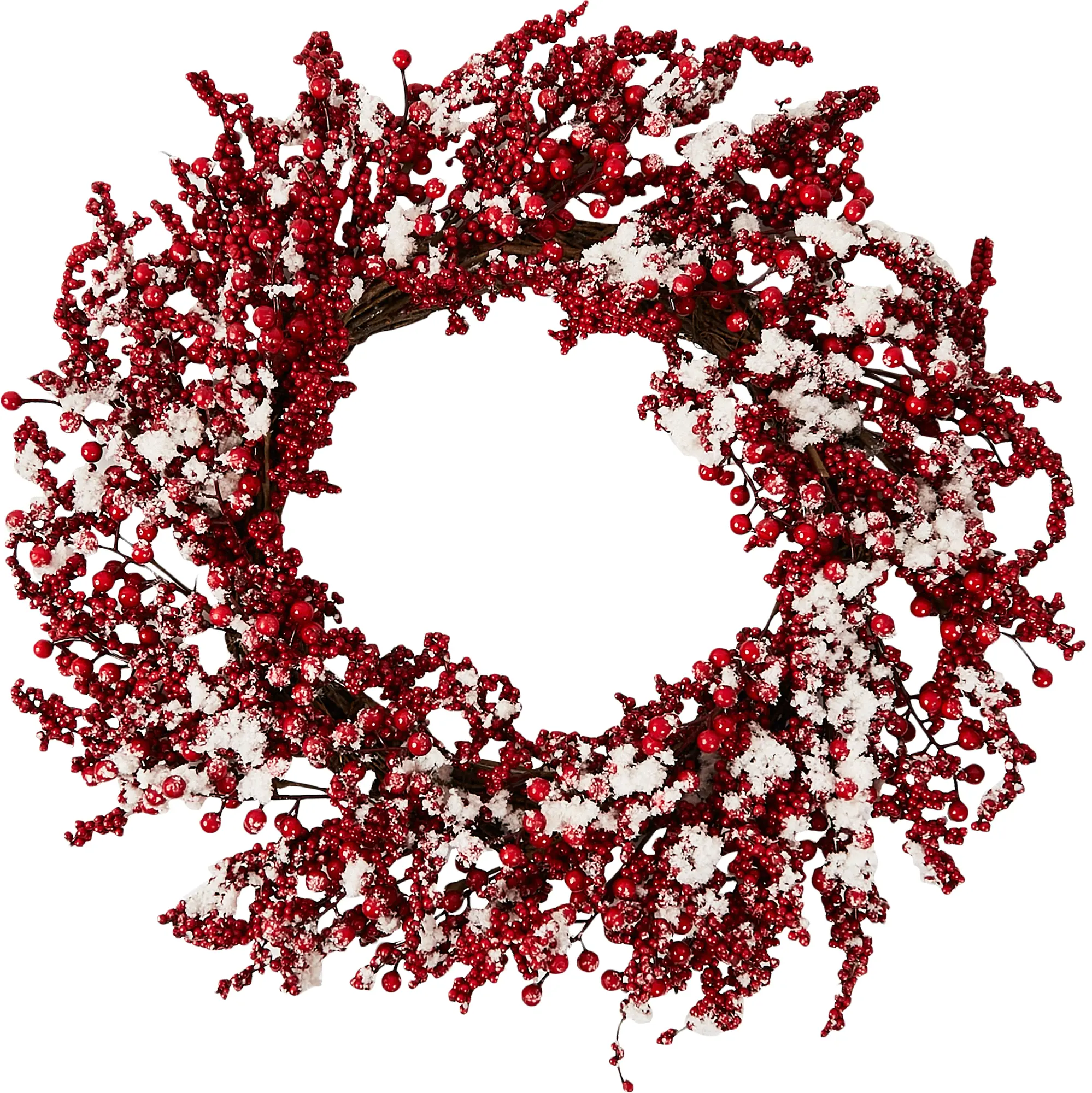 Изображение товара Декоративное украшение Венок рождественский 60 см цвет красный