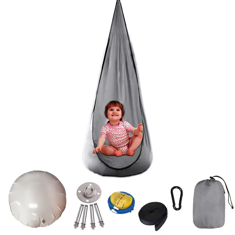 Изображение товара Кресло-гамак Zdk 70x140 см серый полиэстер до 80 кг