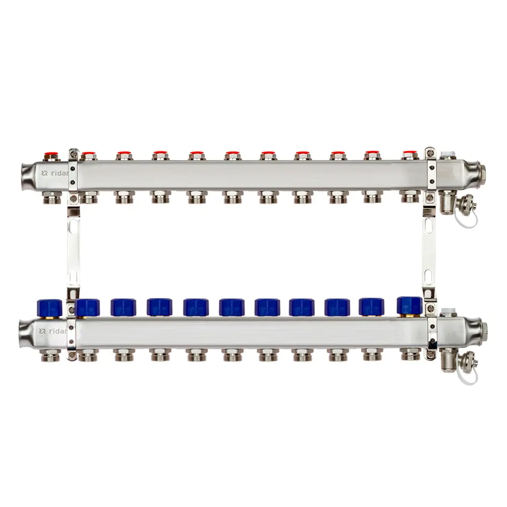 Изображение товара Ридин Коллектор из нержавеющей стали на 11 выходов для систем отопления