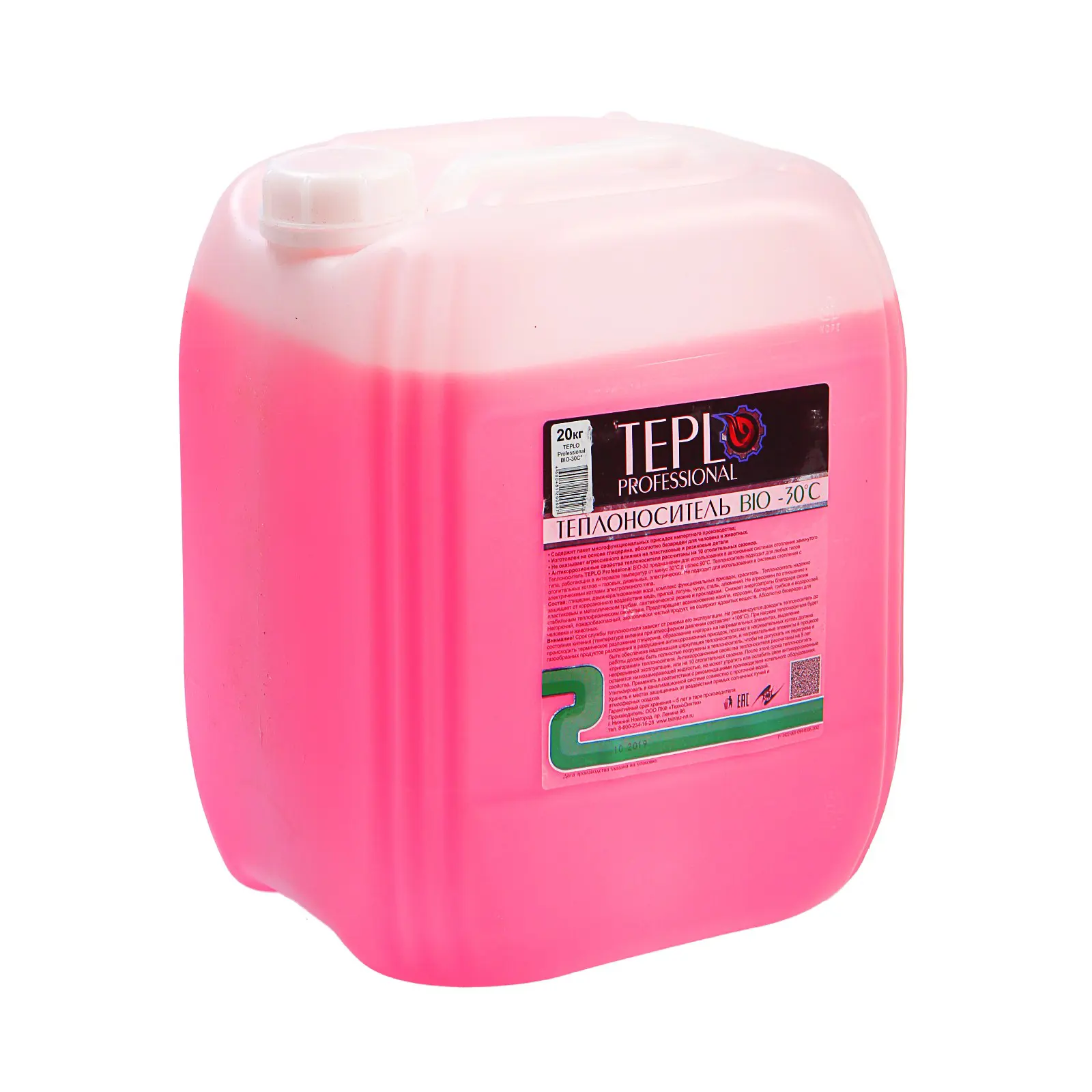 Изображение товара Теплоноситель Teplo professional 4654309 -30°C 20 кг глицерин