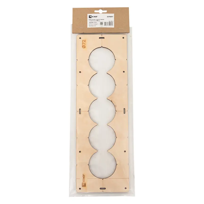 Изображение товара Шаблон для подрозетников EKF Expert c 5 отверстиями Ø 72 мм