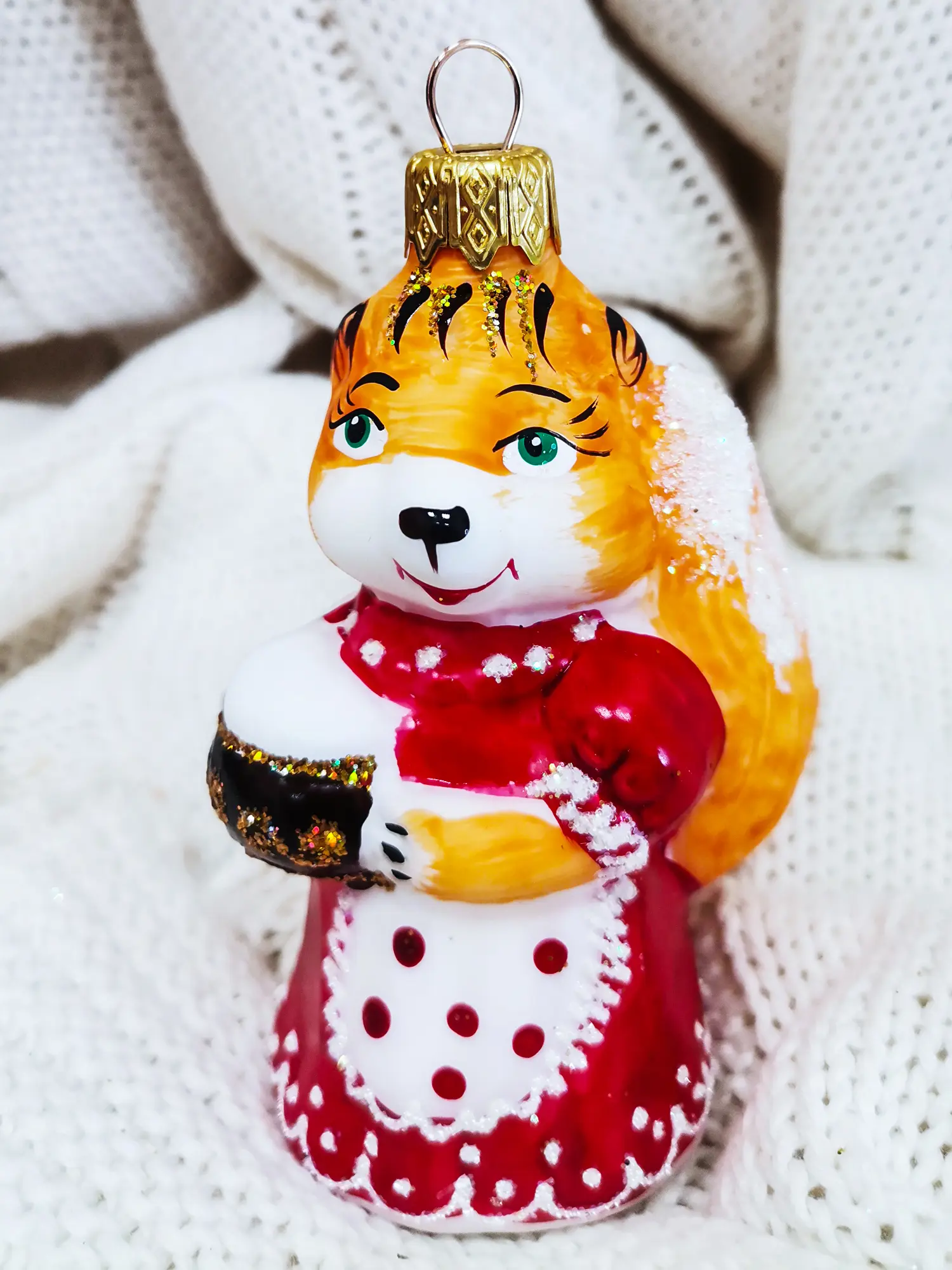 Изображение товара Елочная игрушка Лисичка Коломеев ФУ-554 9 см х 4 см разноцветный