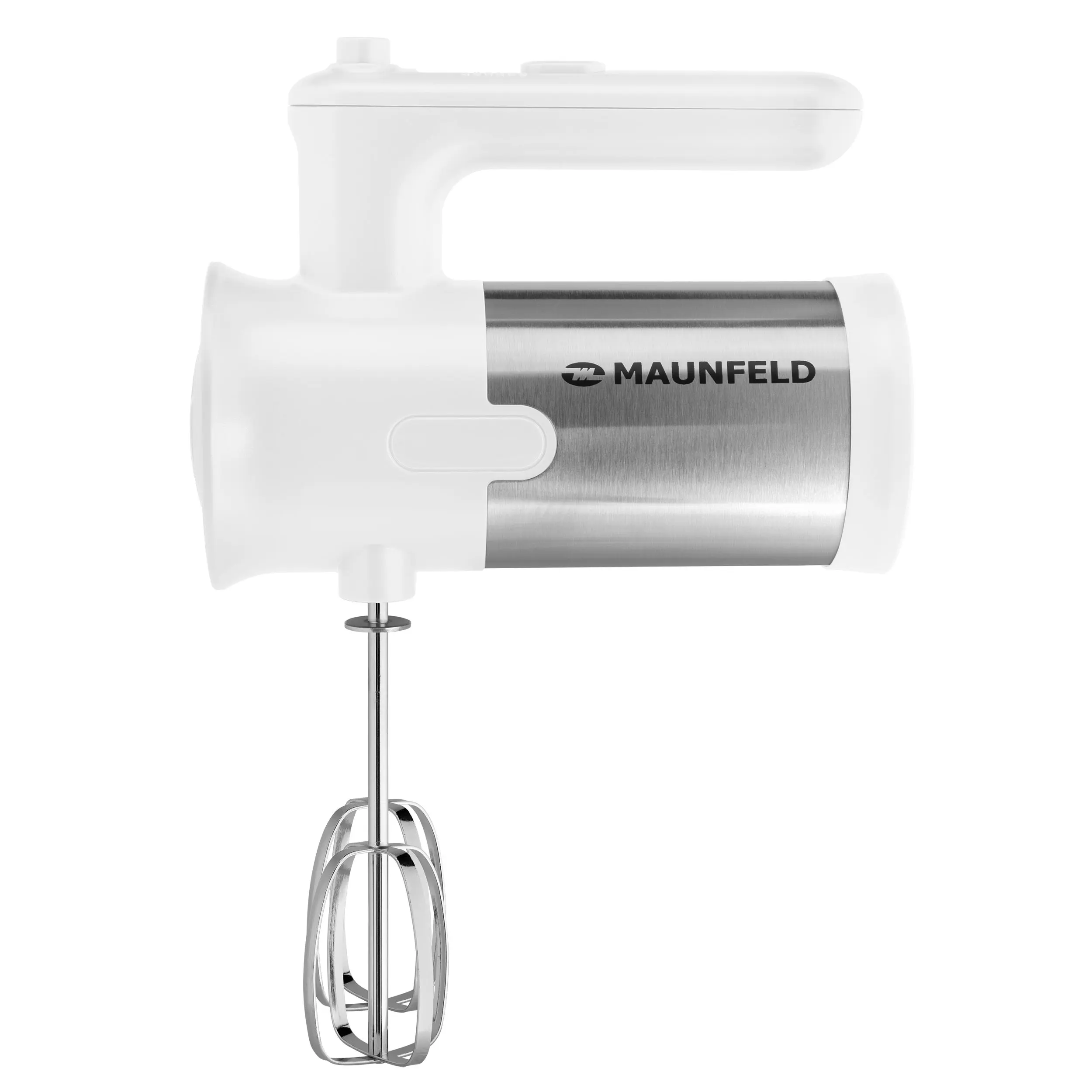 Изображение товара Миксер Maunfeld MF-321WH 5 скоростей 300 Вт белый компактный ручной прибор для взбивания и замешива