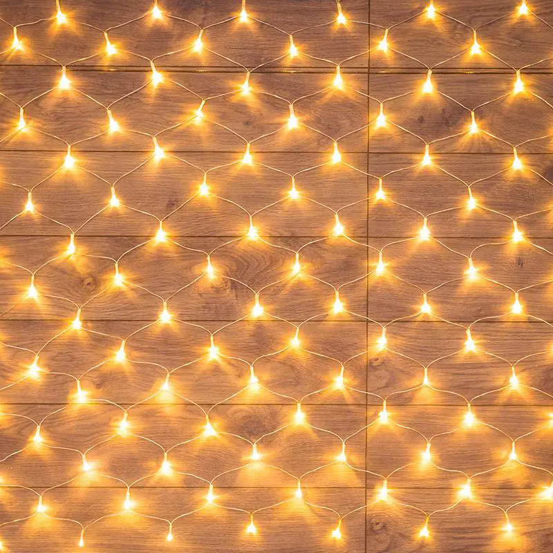 Изображение товара Электрогирлянда комнатная Neon-Night Сеть 1.8x1.5м 180 ламп теплый белый свет 8 режимов работы