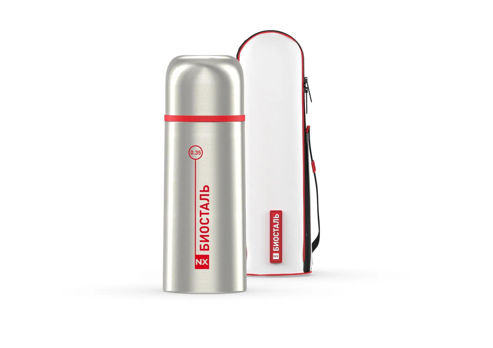 Изображение товара Термос 350 мл Biostal NX-350B колба из нержавеющей стали цвет серый