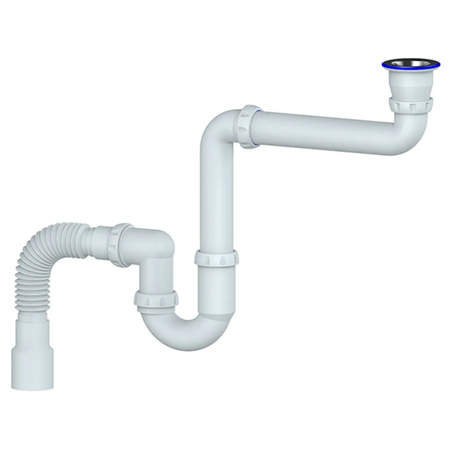 Изображение товара Сифон Unicorn 1 1/2x40 Y315 для стиральной машины и раковины Россиия