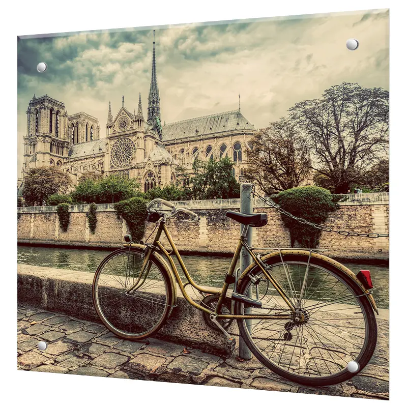 Изображение товара Стеновая панель Borntoprint Нотр-дам 60x60x4 см закаленное стекло цвет прозрачный