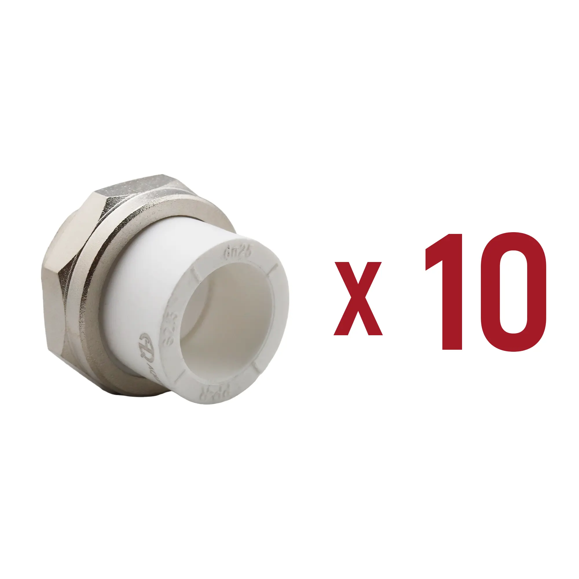 Изображение товара Муфта комбинированная Aqualink 3/4"x25 мм ВП-ВР полипропилен 10 шт k16658