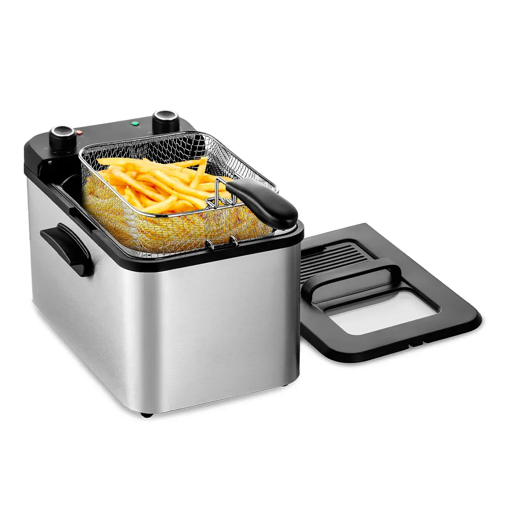Изображение товара Электрическая фритюрница Kitfort КТ-4077 3270 Вт 7.60 л цвет серебристый