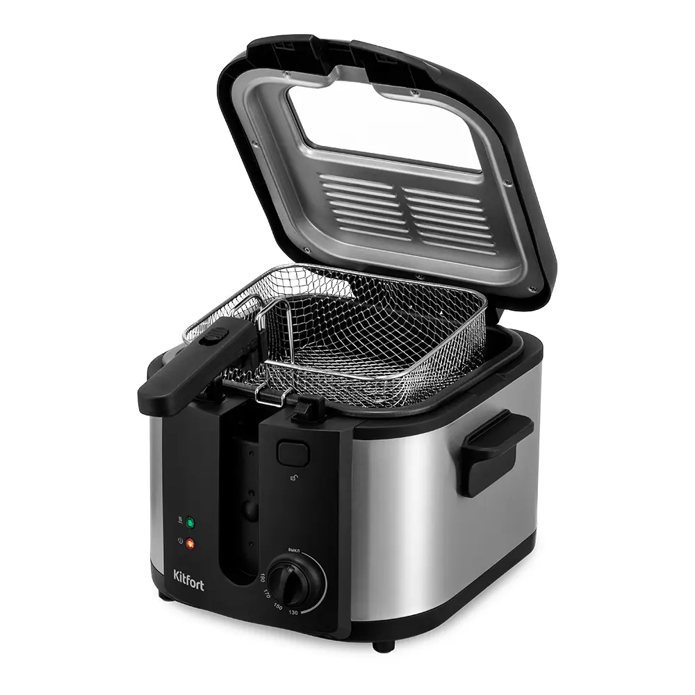 Изображение товара Электрическая фритюрница Kitfort КТ-4076 1960 Вт 6.50 л цвет серебристый