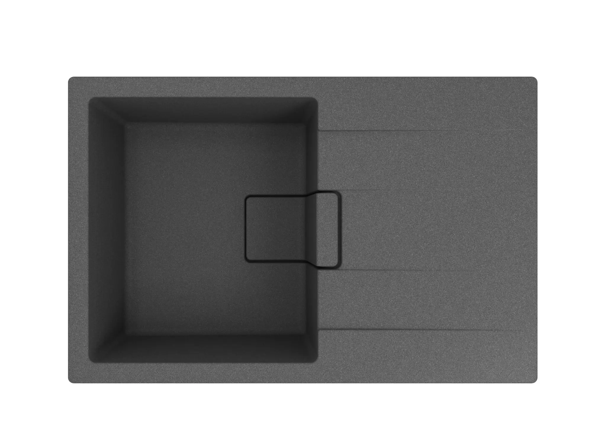 Изображение товара Врезная мойка Florentina Ривьера 780 51x22x20 см кварц цвет черный