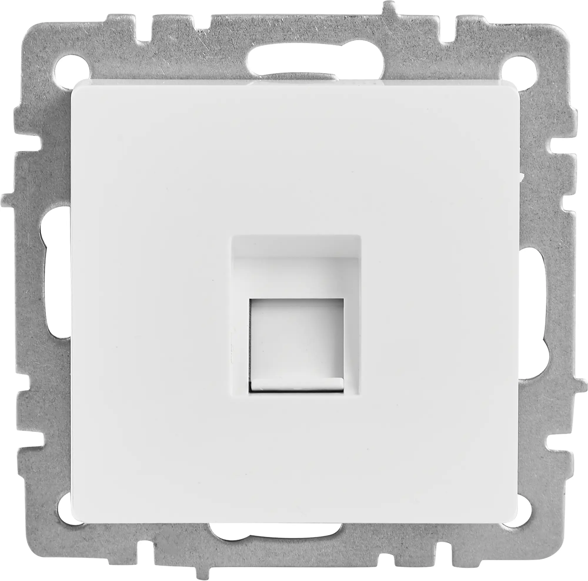 Изображение товара Встраиваемая компьютерная розетка RJ45 UTP cat 5e IEK Brite РК10-БрБ белая