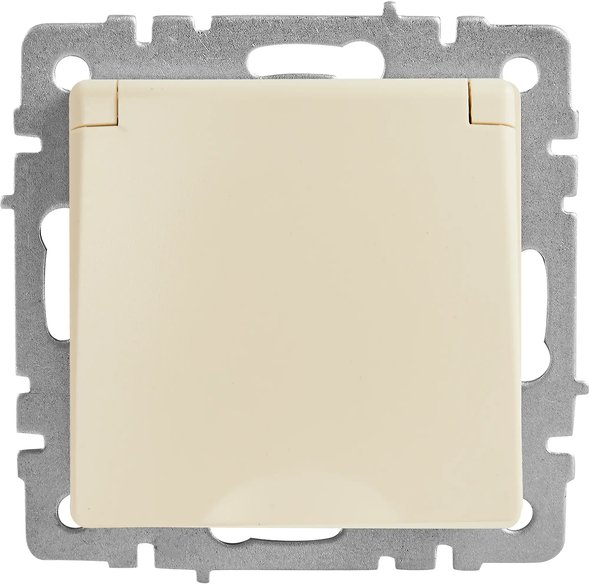 Изображение товара Встраиваемая влагозащищенная розетка IEK Brite РСбш10-3-БрКр IP44 бежевый