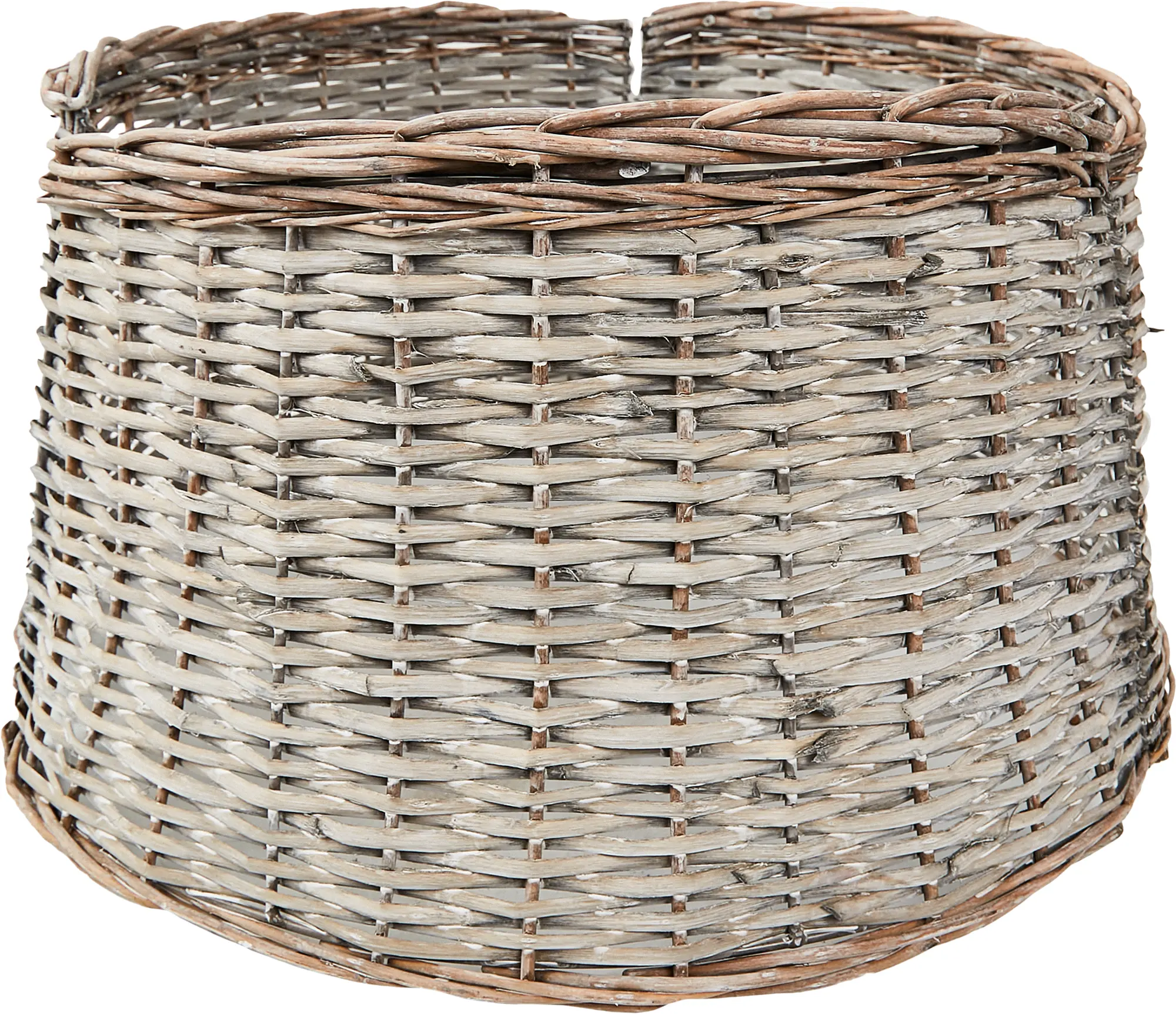 Изображение товара Корзина под елку серая ротанг D60см H28см