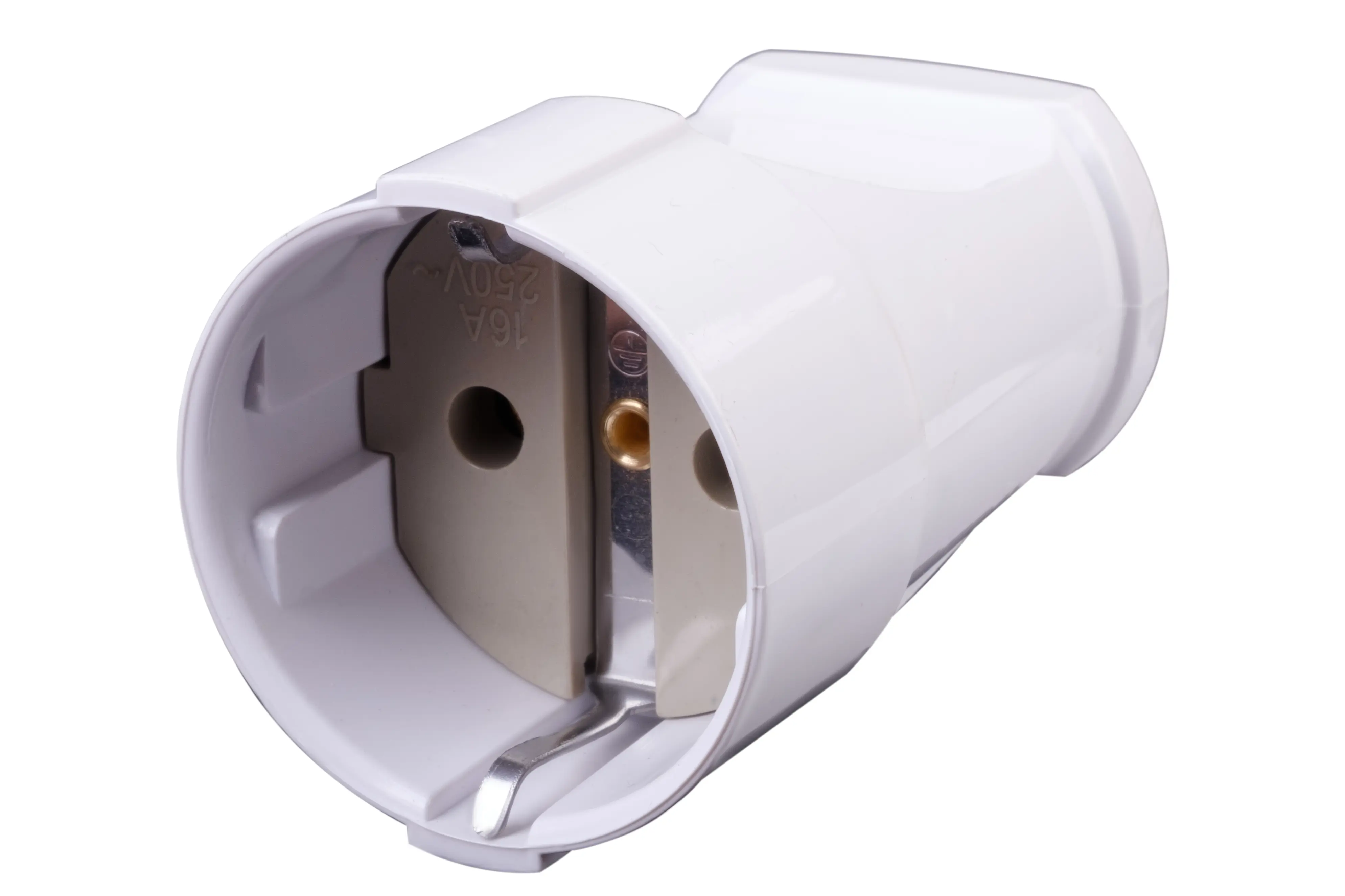 Изображение товара Розетка кабельная с заземлением 16 А, 250 В, белая