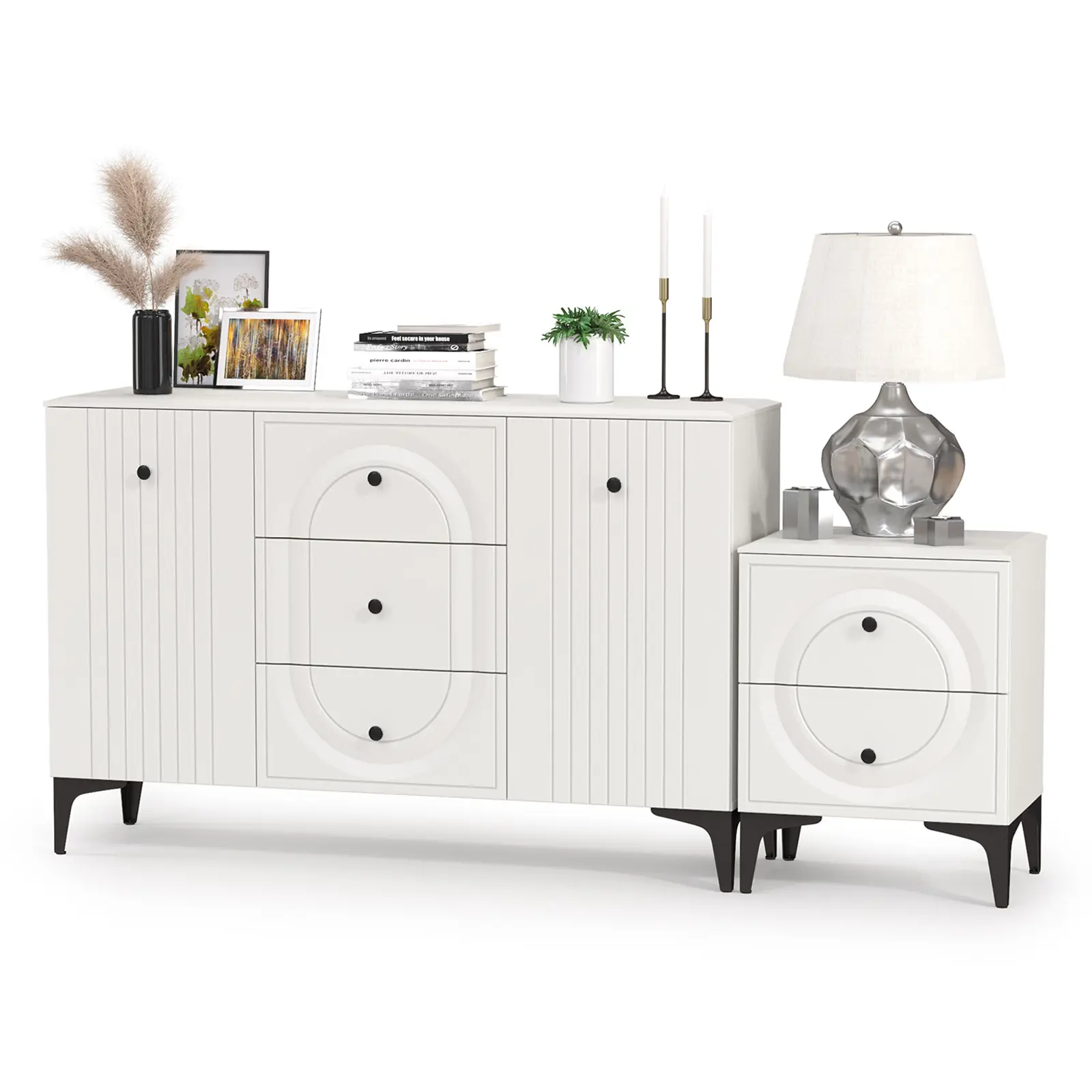 Изображение товара Комод Моби Валенсия 5 ящиков светлый ЛДСП современный стиль