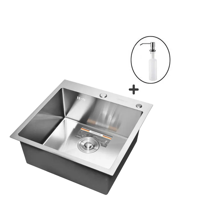 Изображение товара Врезная кухонная мойка Gerhans K35050 из нержавеющей стали 50х50 см сатин