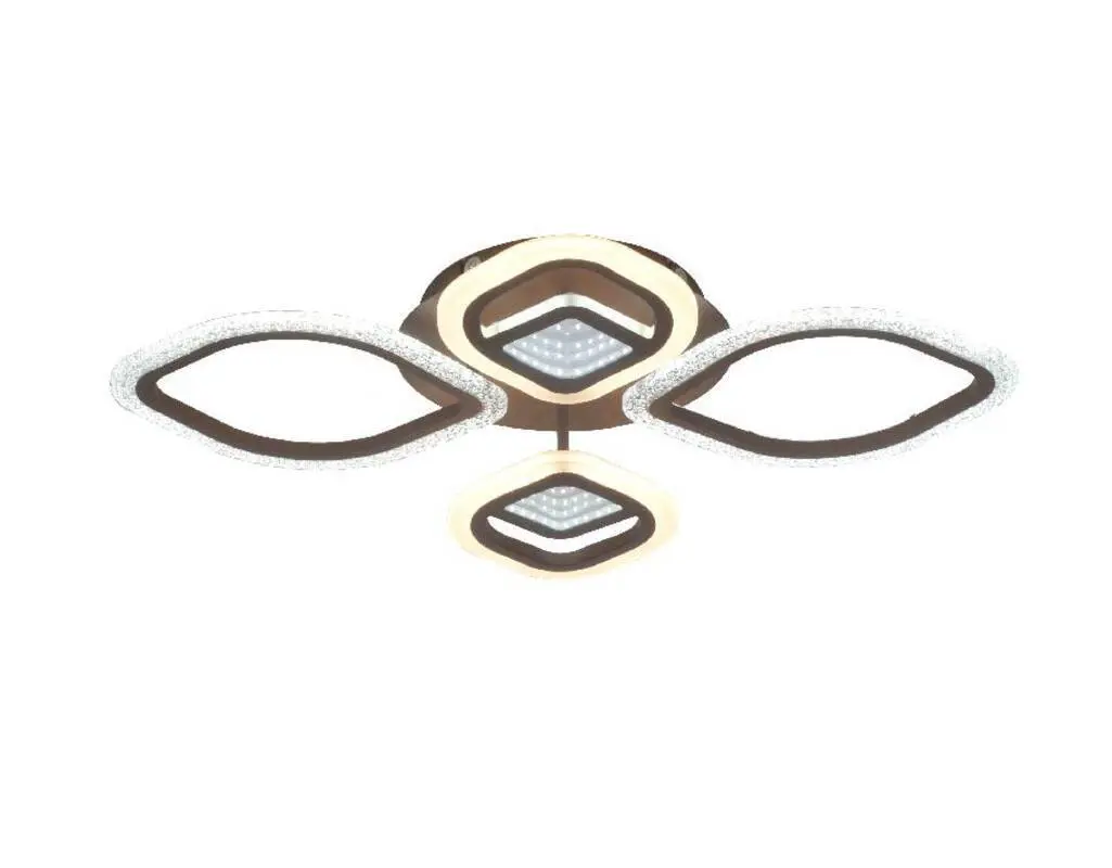 Изображение товара Люстра потолочная светодиодная Мелодия света Petal 20 м² регулируемый цвет света RGBW цвет коричневый