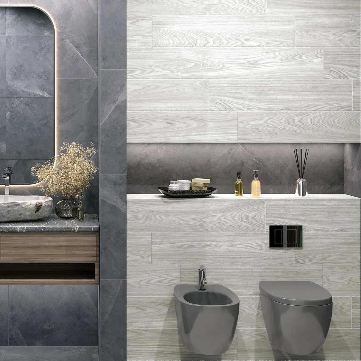 Изображение товара Керамогранит Alma Ceramica Andora 20x90 см матовый серый