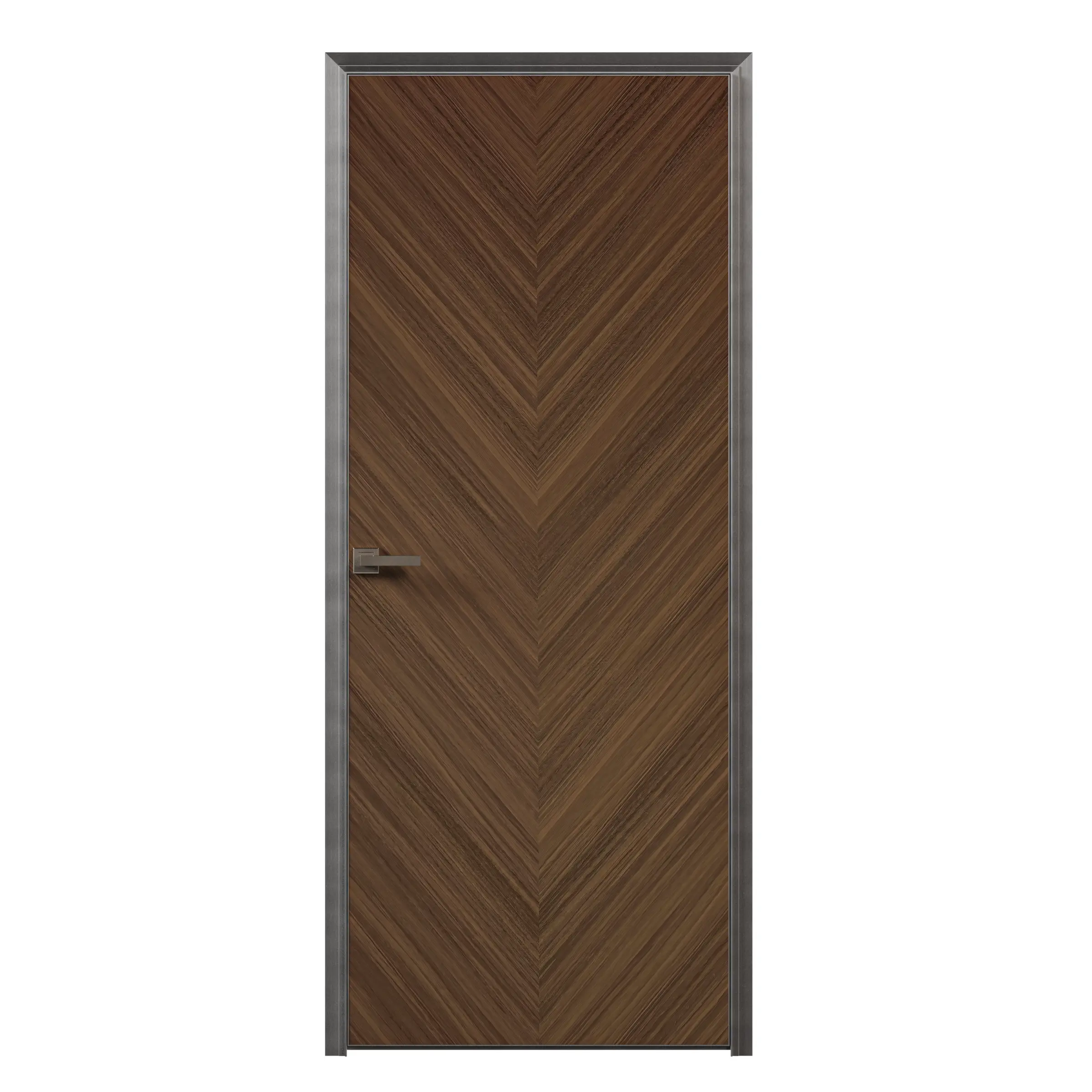 Изображение товара Межкомнатная глухая дверь Invisibl ПВХ орех 80x220 мм Россия