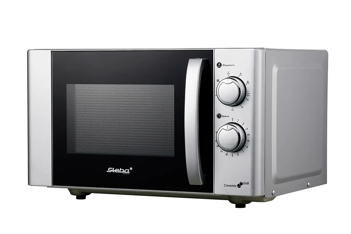 Изображение товара Отдельностоящая микроволновая печь Steba MIC 2130 CERAMIC 20 л 45.7x27.1x39.5 см цвет серебристый