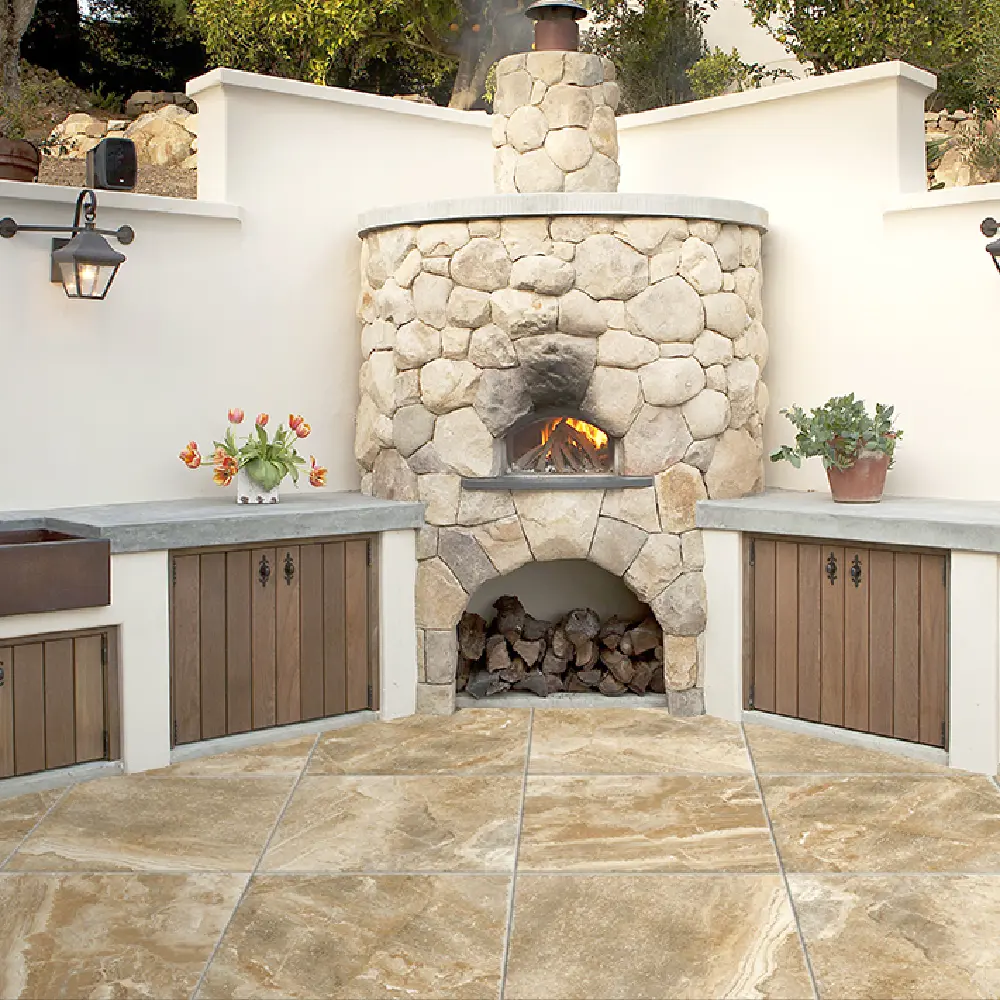 Изображение товара Глазурованный керамогранит Progress Лава 45x45 см, матовый светло-коричневый