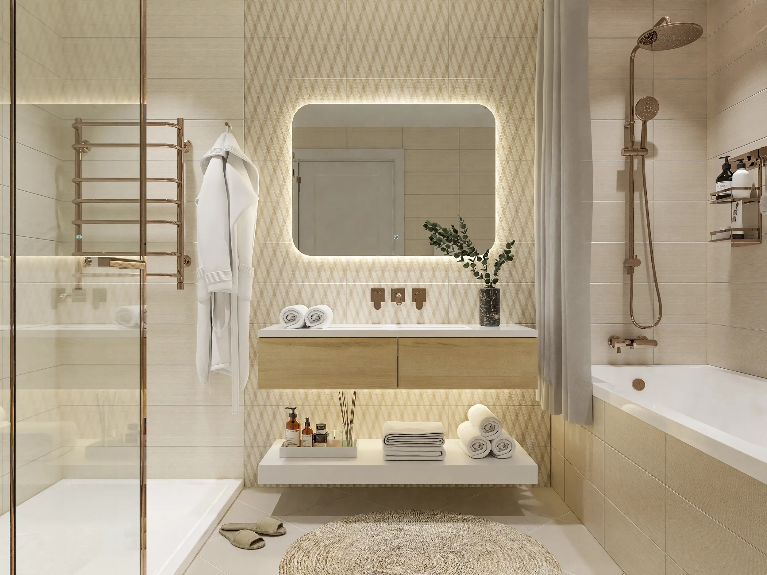 Изображение товара Керамическая плитка Azori 59 Veneziano originale 509471101 20.1x50.5см 1.52 м² цвет кремовый